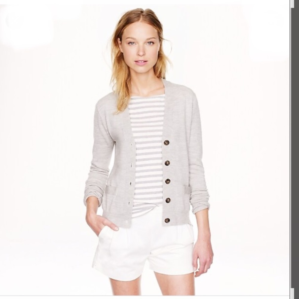 J Crew Merino Wool Cardigan - NWT -Size M V-Neck B0566